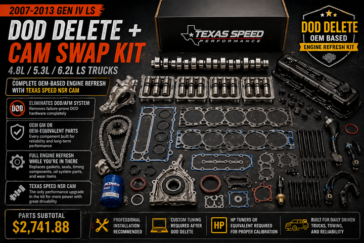 2007–2013 GM LS Complete Cam Kit – OEM Refresh w/ Texas Speed NSR Cam