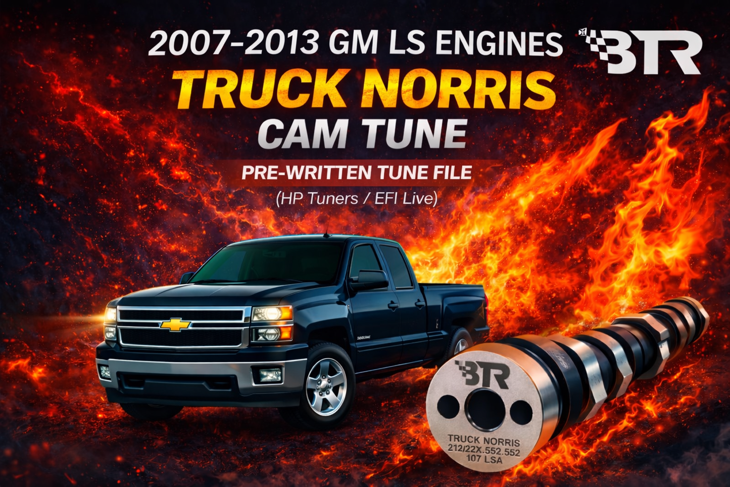 2007–2013 Silverado 4.8, 5.3, 6.2L | Stock Tune, Chopacabra Cam Tune, & Truck Norris Tune File (HP Tuners + EFI Live)