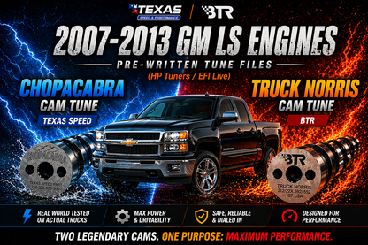 2007–2013 Silverado 4.8, 5.3, 6.2L | Stock Tune, Chopacabra Cam Tune, & Truck Norris Tune File (HP Tuners + EFI Live)