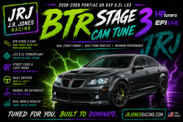 2008-2009 Pontiac G8 GXP LS3 BTR Stage 3 Cam Tune
