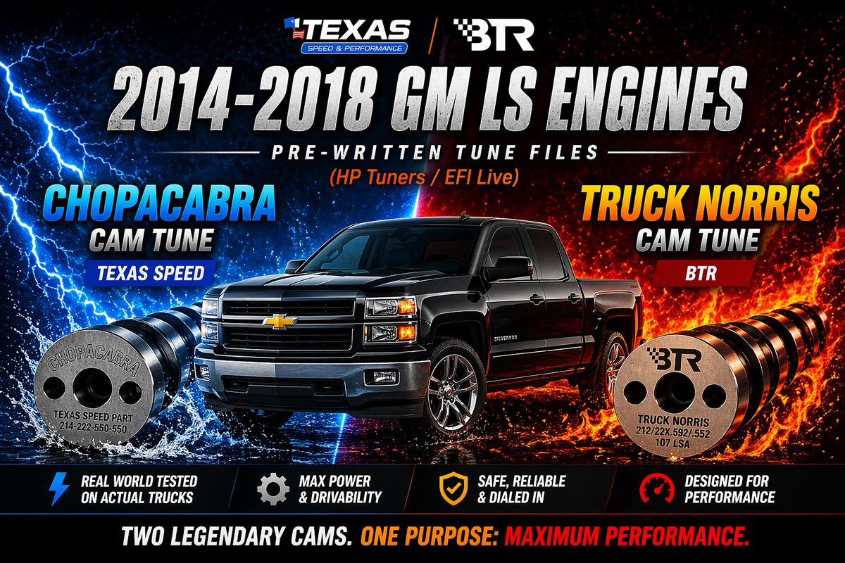 2014–2018 Chevy Silverado / GMC Sierra (4.8L, 5.3L, 6.2L ETC | Chopacabra, BTR & Truck Norris Cam Pre-Written Tune Files (HP Tuners Required)