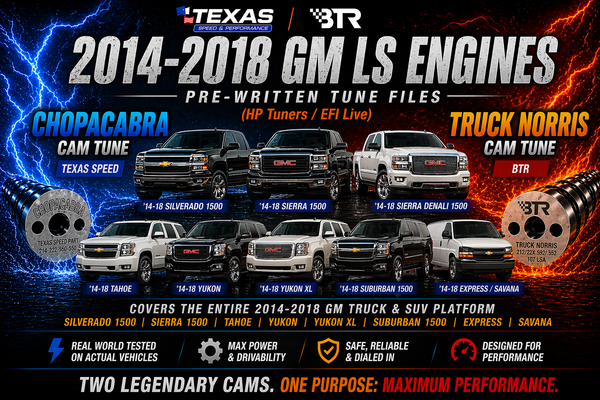 2014–2018 Chevy Silverado / GMC Sierra (4.8L, 5.3L, 6.2L ETC | Chopacabra, BTR & Truck Norris Cam Pre-Written Tune Files (HP Tuners Required)