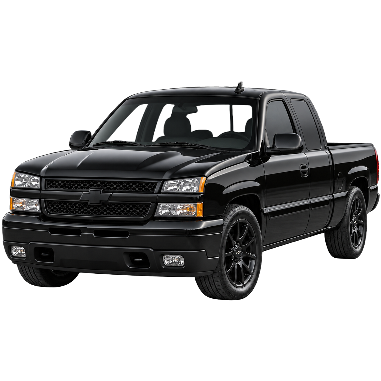 Black 2006 Chevrolet Silverado 1500, front three-quarter view