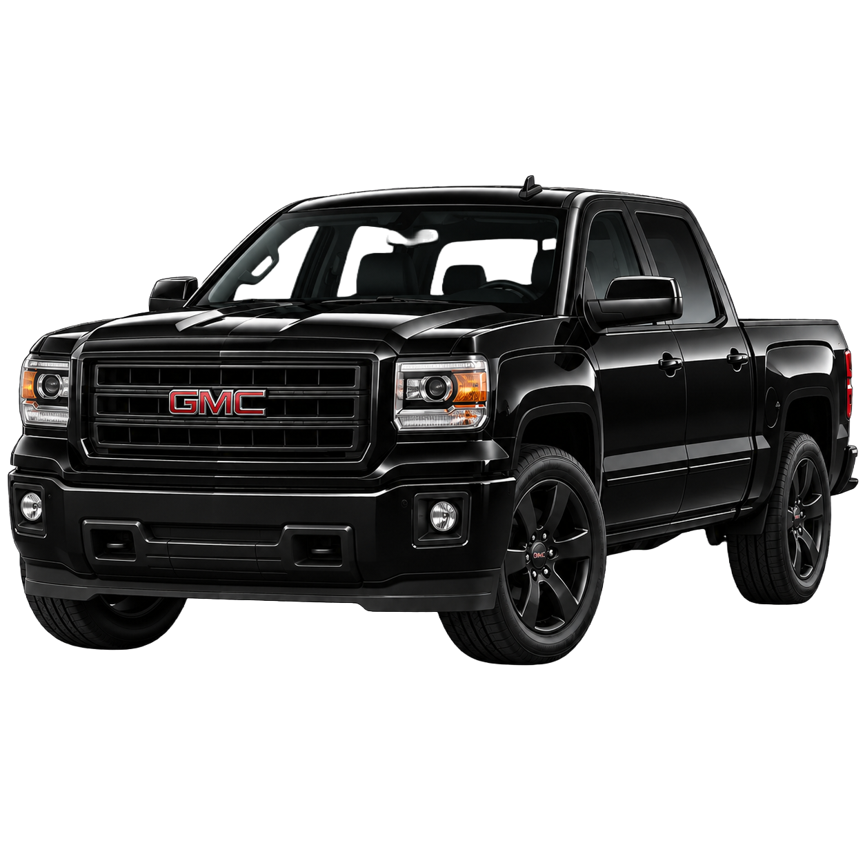 Black 2014–2015 GMC Sierra 1500, front three-quarter view