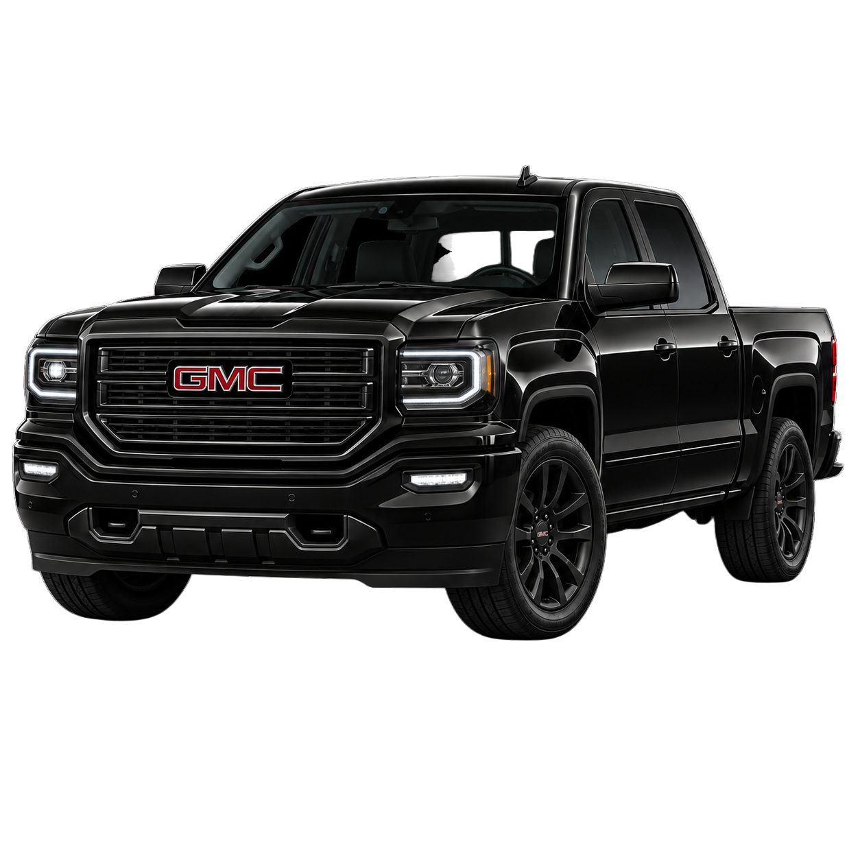 Black 2016–2018 GMC Sierra 1500, front three-quarter view