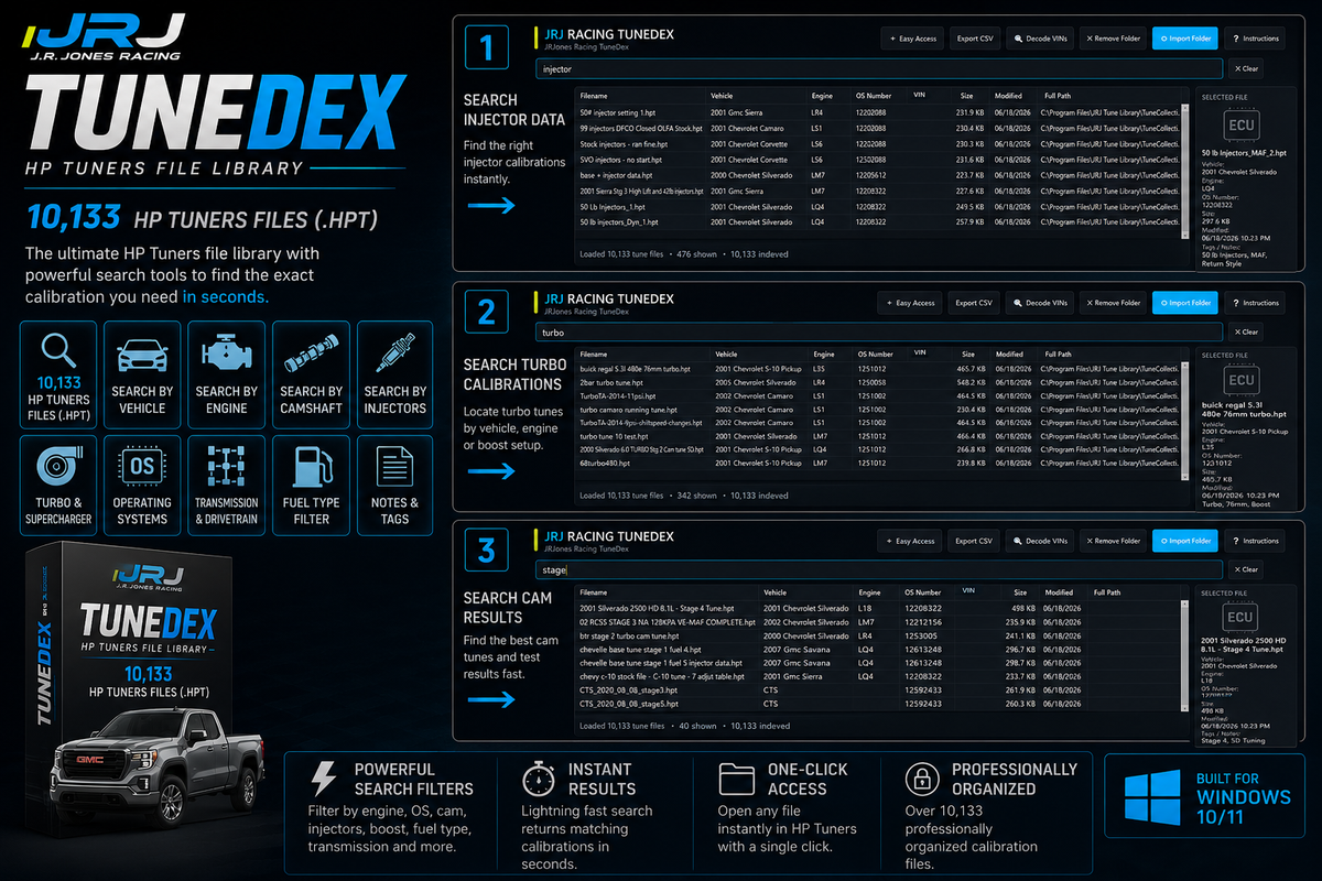 HP Tuners File Library (10,133 Pre-Tuned .HPT Tune Files)