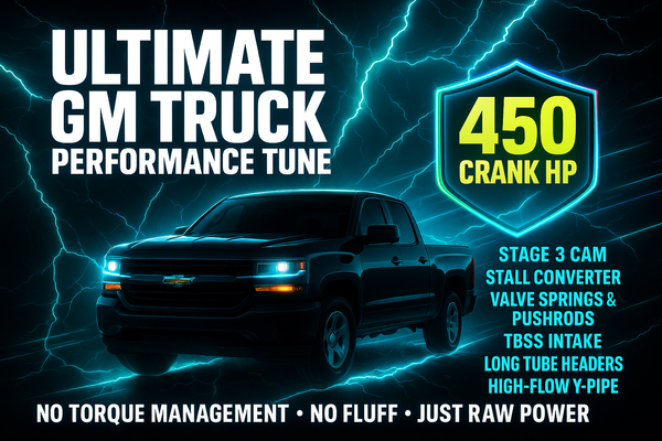 1999–2013 Silverado / Sierra / Yukon / Denali (4.8L, 5.3L, 6.0L ETC | Sloppy Mechanics Stage 3 Cam Tune Files | 450HP | HP Tuners Required)