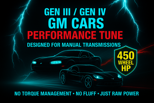GM GENIII and GENIV LS CAR TUNE FILE 450WHP | Stage 3 Cam | Race Ready | HP Tuners Pre-Made Tune File | LS Swapped 240sx Pre-Written Tune File