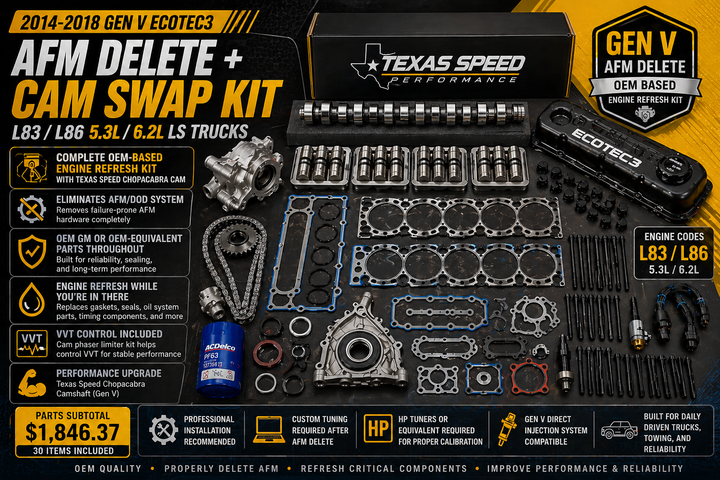 2014–2018 GM Gen V Complete Cam Kit – OEM Refresh w/ Texas Speed Cam
