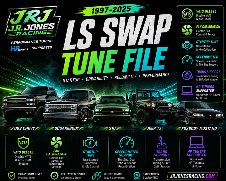 1997-2025 LS Swap Tune File | VATS Delete Fan Control Startup Tune | HP Tuners & EFI Live