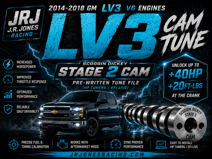 2014-2018 Chevy Silverado, Sierra LV3 (V6) — Scoggin-Dickey Stage 2 Cam, Crackle Tune & Performance Pre-Written Tune Files | HP Tuners Required