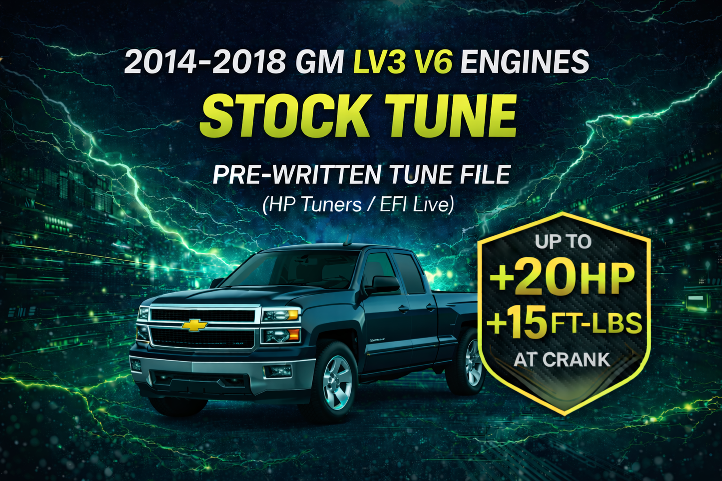 2014-2018 Chevy Silverado, Sierra LV3 (V6) — Chopacabra Cam, Crackle Tune & Performance Pre-Written Tune Files | HP Tuners Required