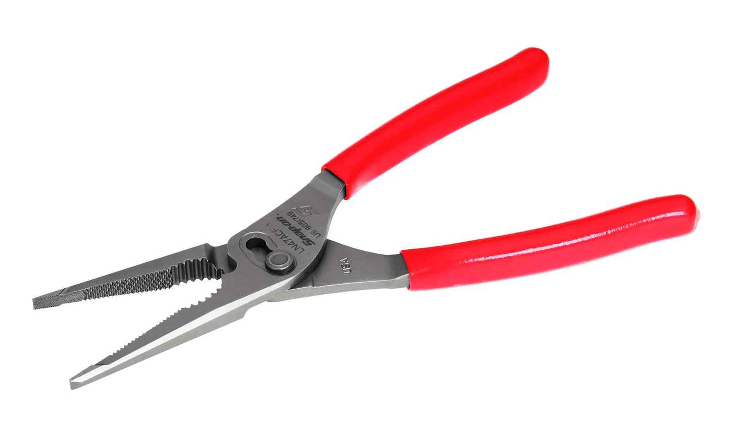 Snap-On 9" Talon Grip™ Long Nose Slip-Joint Pliers (Red) SKU: LN47ACF