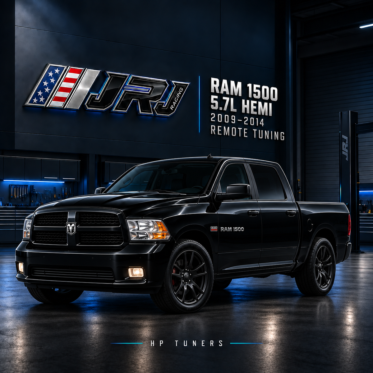 2009–2014 RAM 1500 · 5.7L HEMI remote tuning — JRJ branded vehicle product artwork
