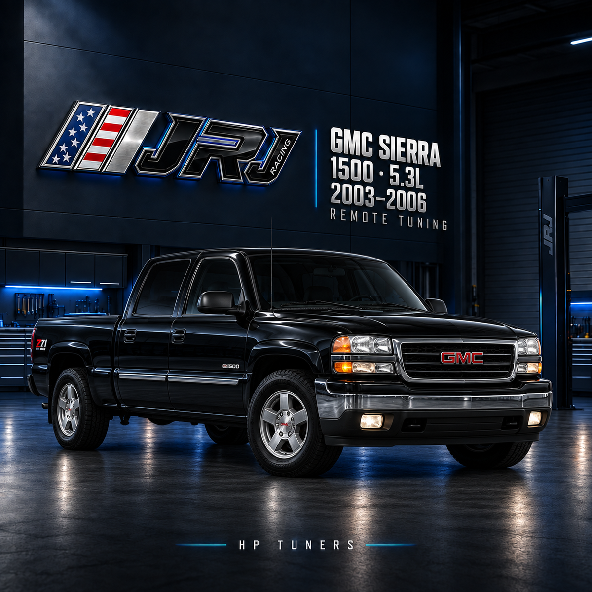 2003–2006 GMC Sierra 1500 · 5.3L remote tuning — JRJ branded vehicle product artwork