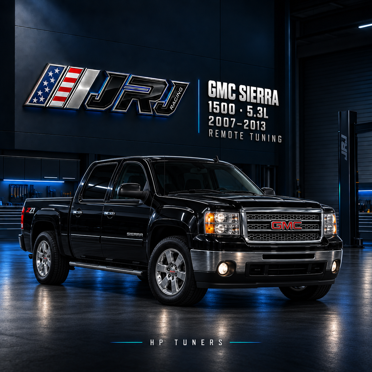 2007–2013 GMC Sierra 1500 · 5.3L remote tuning — JRJ branded vehicle product artwork